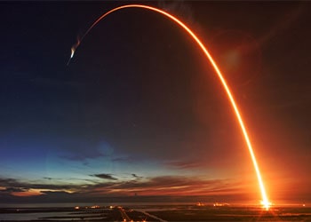 nighttime rocket launch - Satellite Beach