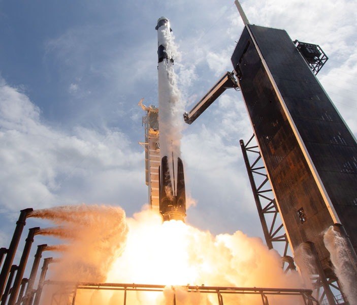 rocket launching on Florida's Space Coast