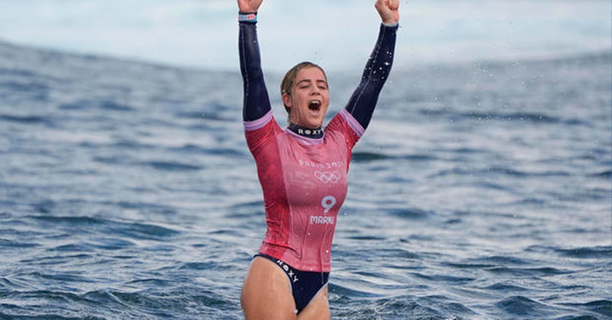 Caroline Marks Surf Champion of Paris Olympics 